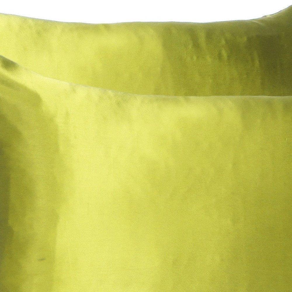 Set of Two Lemongrass Dreamy Silk Satin Queen Pillowcases HomeRoots