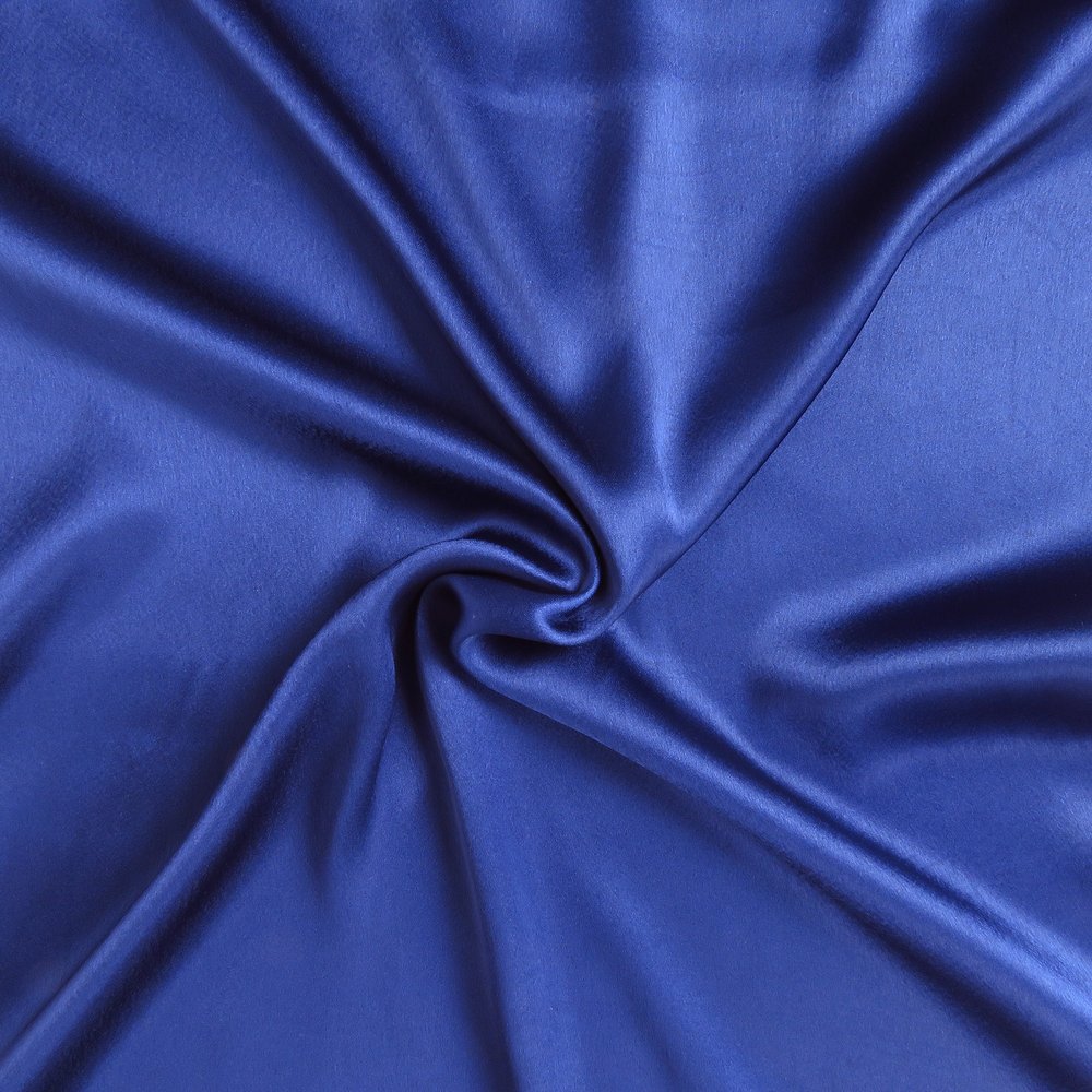 Navy Blue Dreamy Set Of 2 Silky Satin Queen Pillowcases HomeRoots
