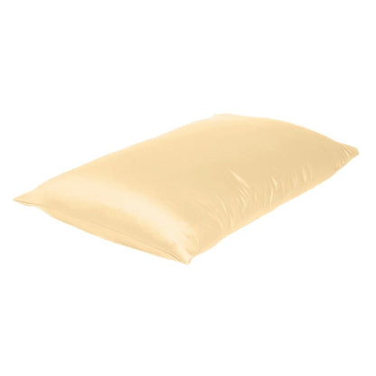 Pale Peach Dreamy Set Of 2 Silky Satin Queen Pillowcases HomeRoots