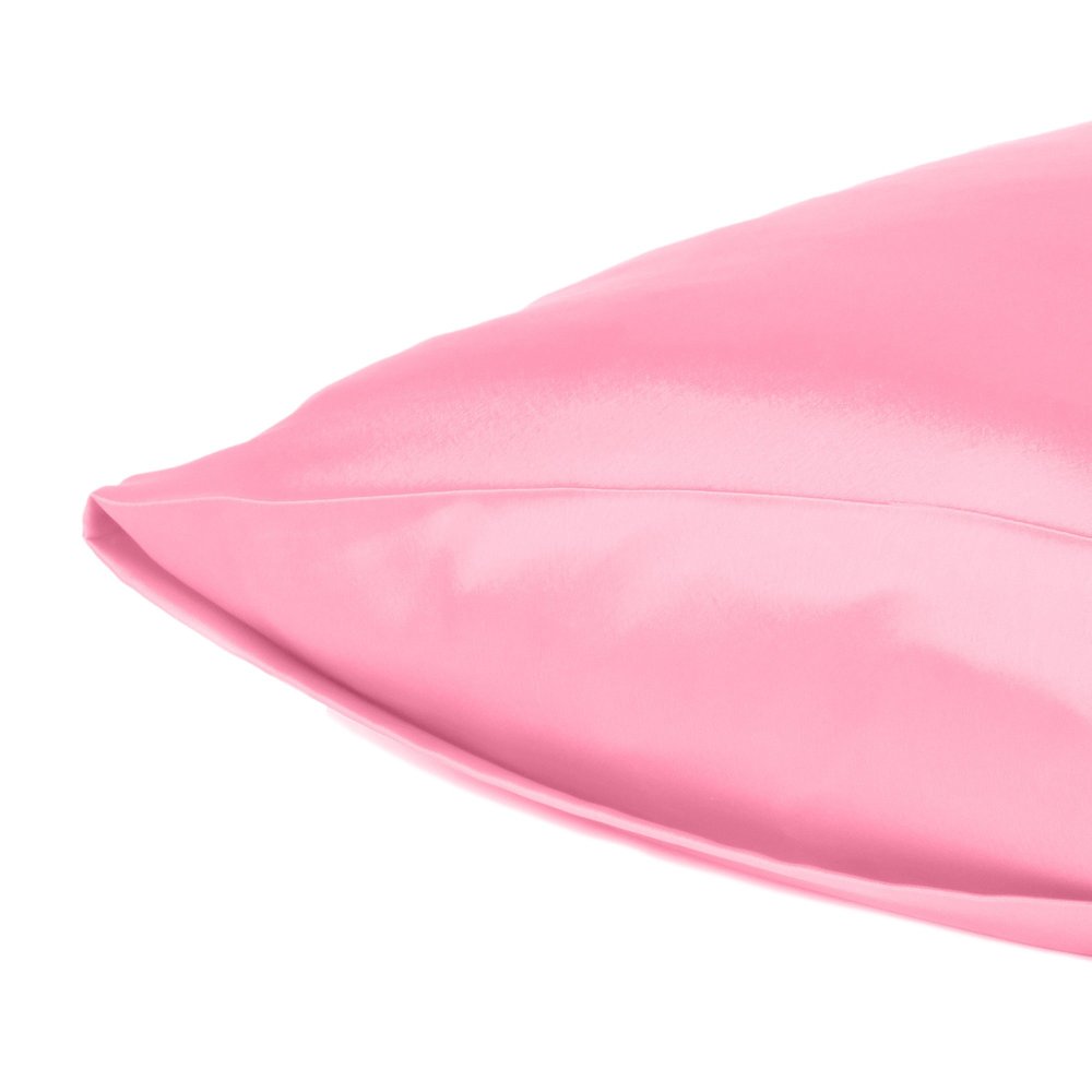 Pink Rose Dreamy Set Of 2 Silky Satin Queen Pillowcases HomeRoots