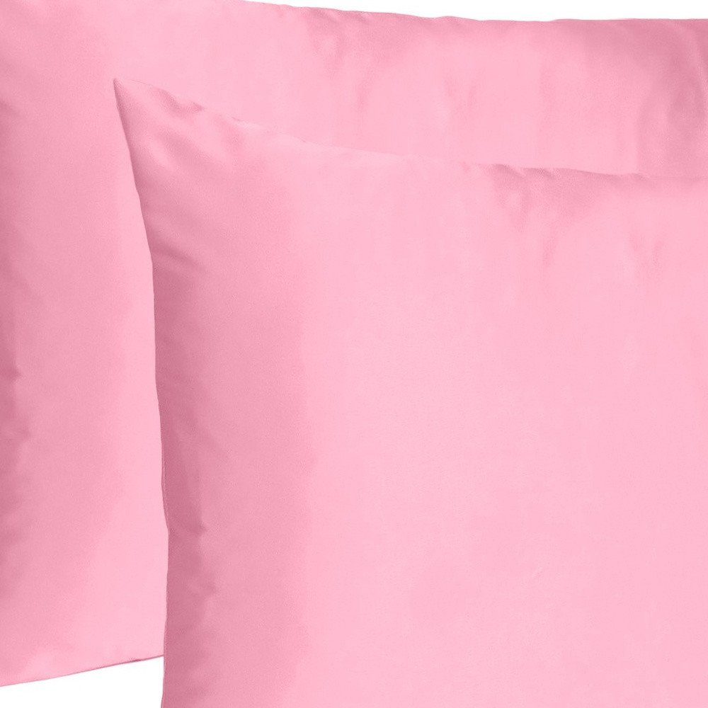 Pink Rose Dreamy Set Of 2 Silky Satin Queen Pillowcases HomeRoots