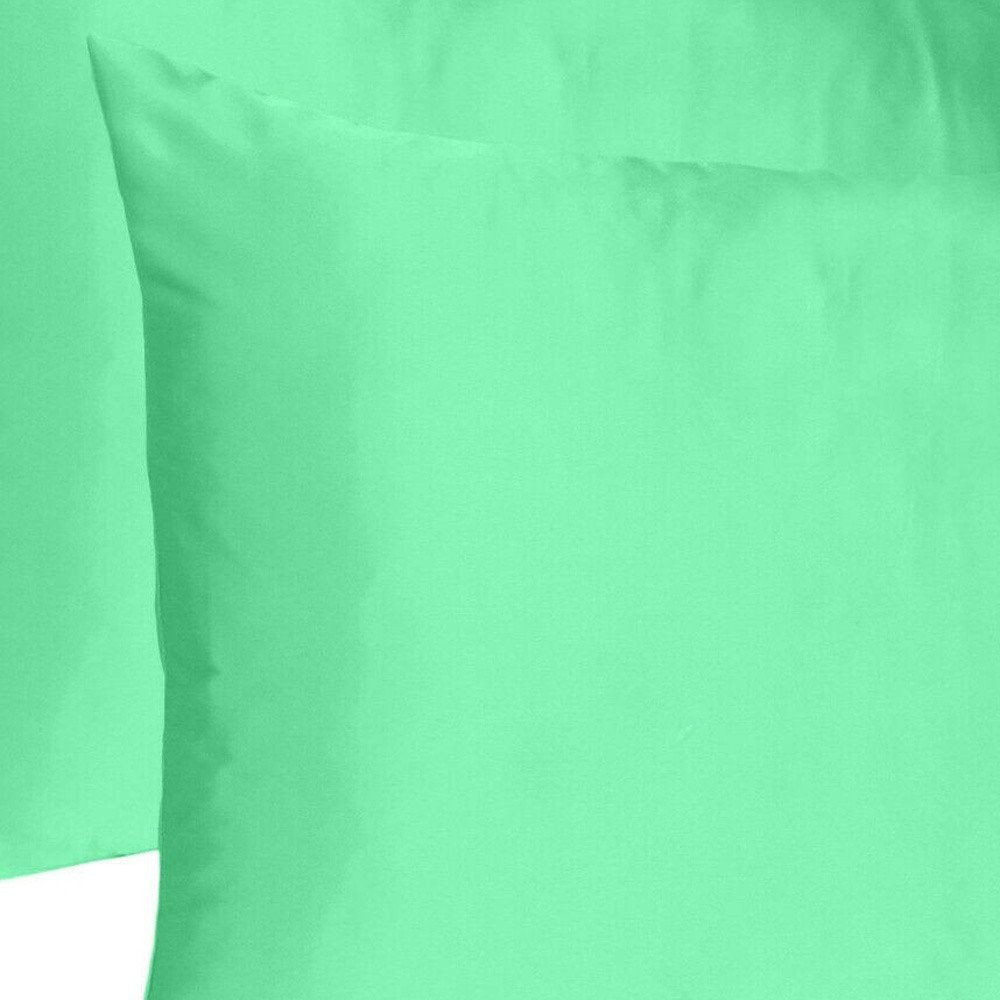 Green Dreamy Set Of 2 Silky Satin Queen Pillowcases HomeRoots