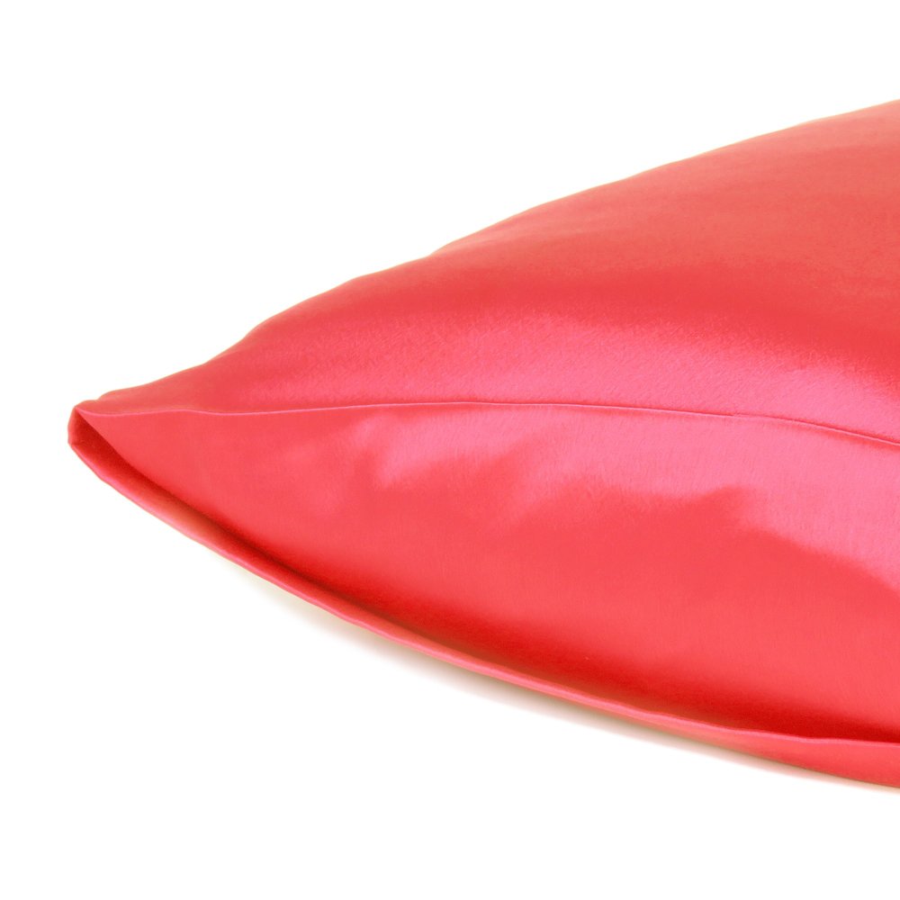 Poppy Red Dreamy Set Of 2 Silky Satin Queen Pillowcases HomeRoots