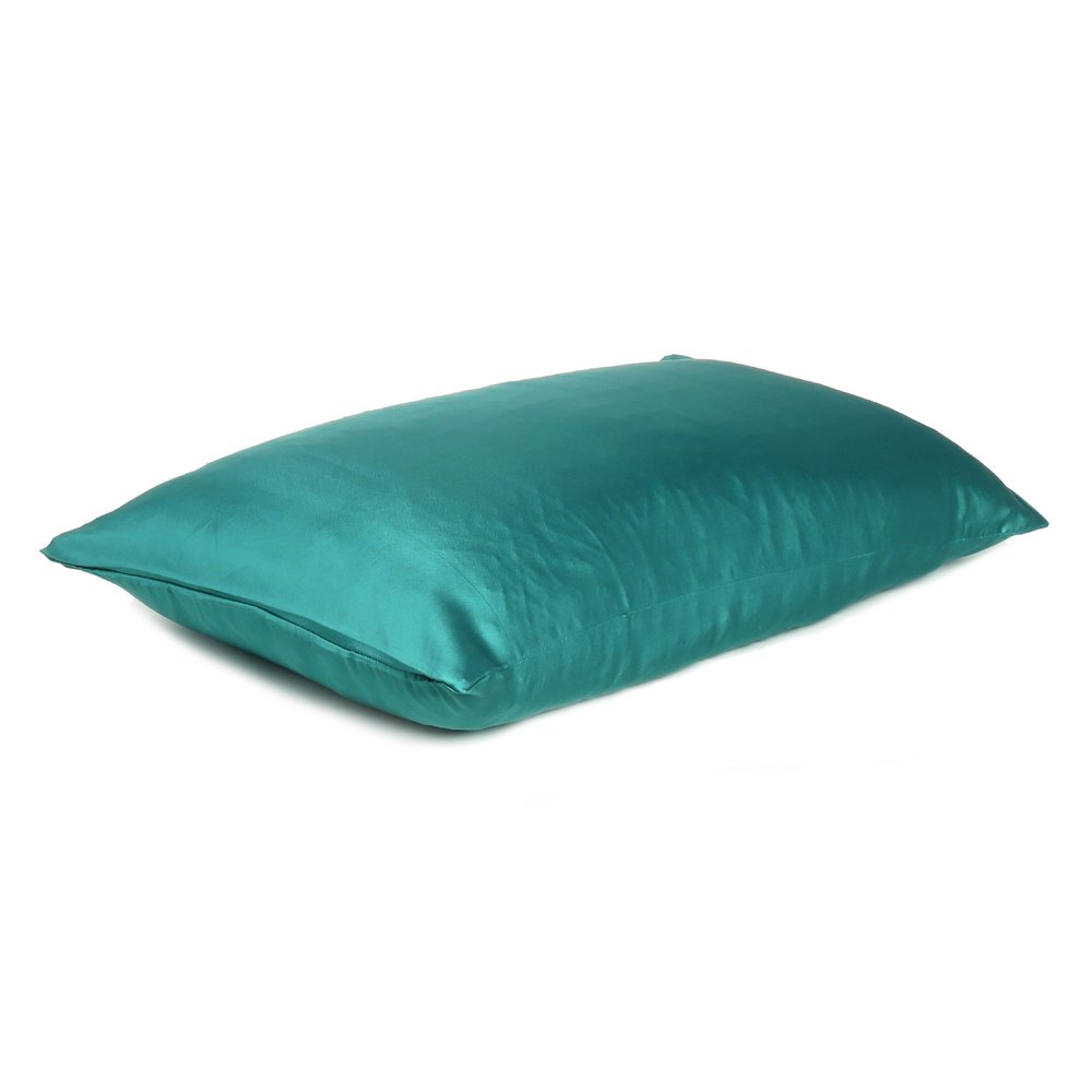 Teal Dreamy Set Of 2 Silky Satin Queen Pillowcases HomeRoots