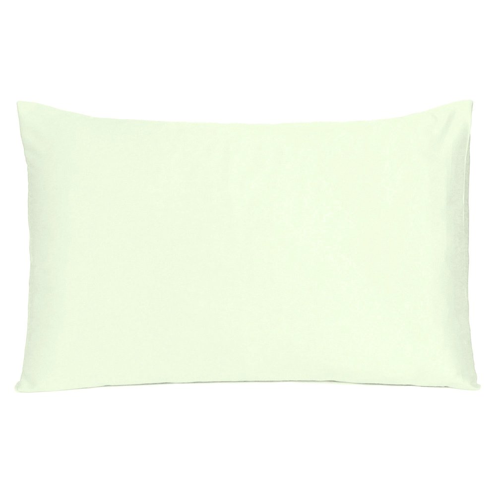 Ivory Dreamy Set Of 2 Silky Satin Queen Pillowcases HomeRoots