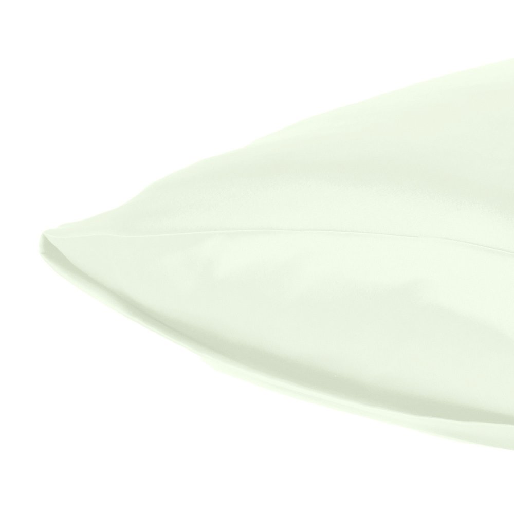 Ivory Dreamy Set Of 2 Silky Satin Queen Pillowcases HomeRoots
