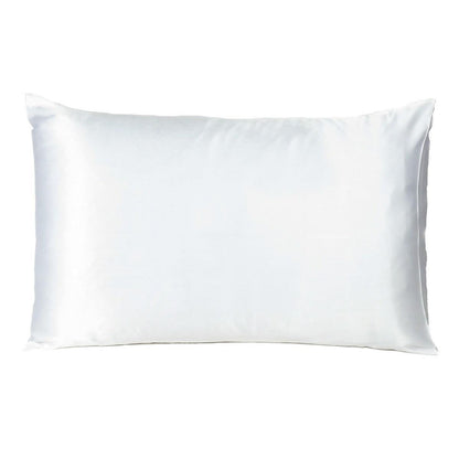 White Dreamy Set Of 2 Silky Satin Queen Pillowcases - FurniFindUSA