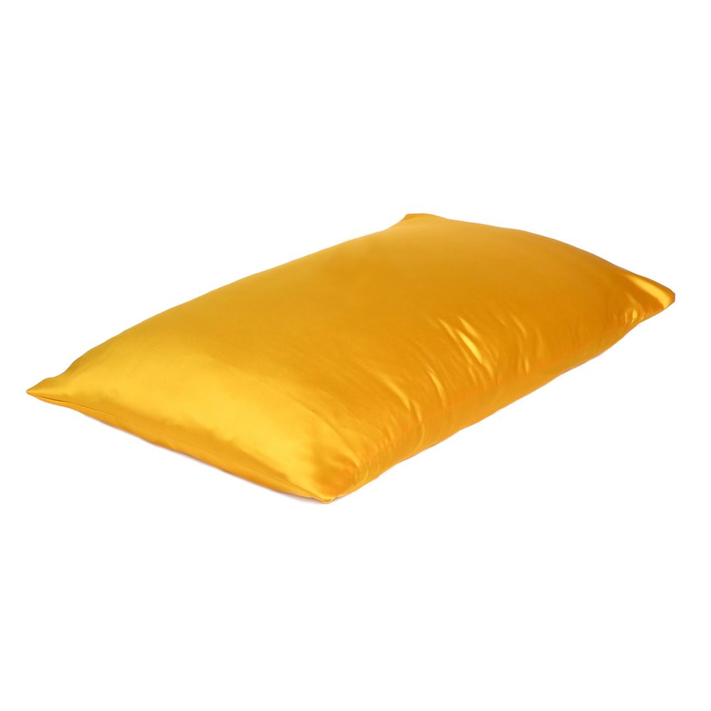 Goldenrod Dreamy Set Of 2 Silky Satin Queen Pillowcases HomeRoots