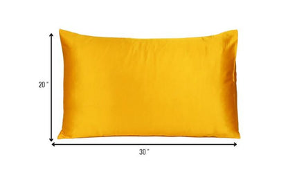 Goldenrod Dreamy Set Of 2 Silky Satin Queen Pillowcases HomeRoots