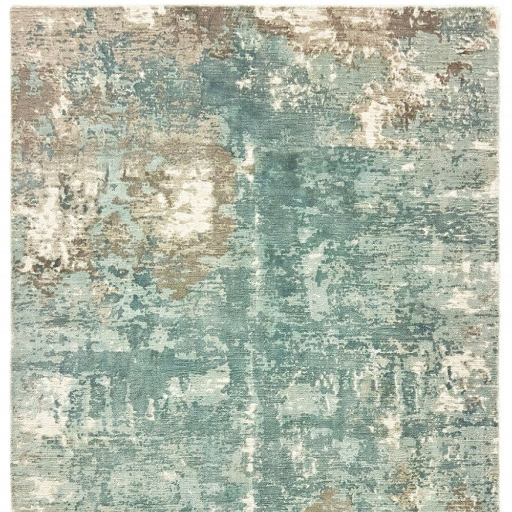 8‚Äö√Ñ√∂‚àö√ë‚àö¬• X 10‚Äö√Ñ√∂‚àö√ë‚àö¬• Blue And Gray Abstract Pattern Indoor Area Rug - 96.06" (H) x 120.08" (W) x 0.2" (D)