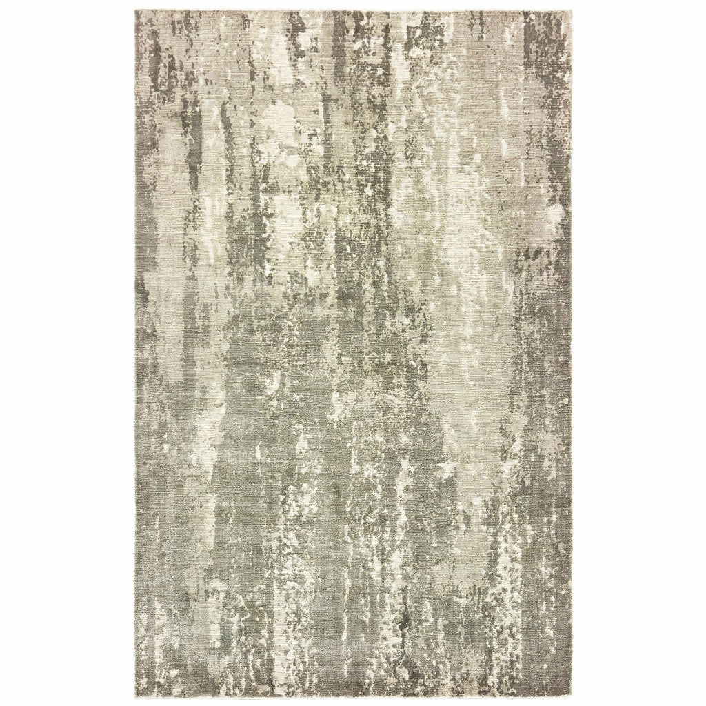 8‚Äö√Ñ√∂‚àö√ë‚àö¬• X 10‚Äö√Ñ√∂‚àö√ë‚àö¬• Gray And Ivory Abstract Splash Indoor Area Rug - 96.06" (H) x 120.08" (W) x 0.2" (D)