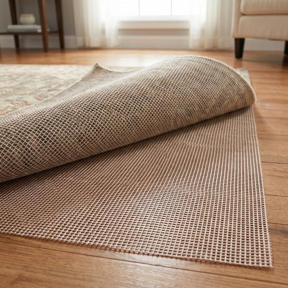 2' x 8' Brown Non Slip Indoor Outdoor Rug Pad HomeRoots
