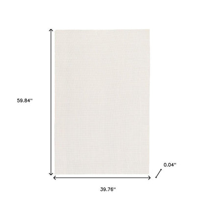 3' x 5' Beige Non Slip Rug Pad HomeRoots