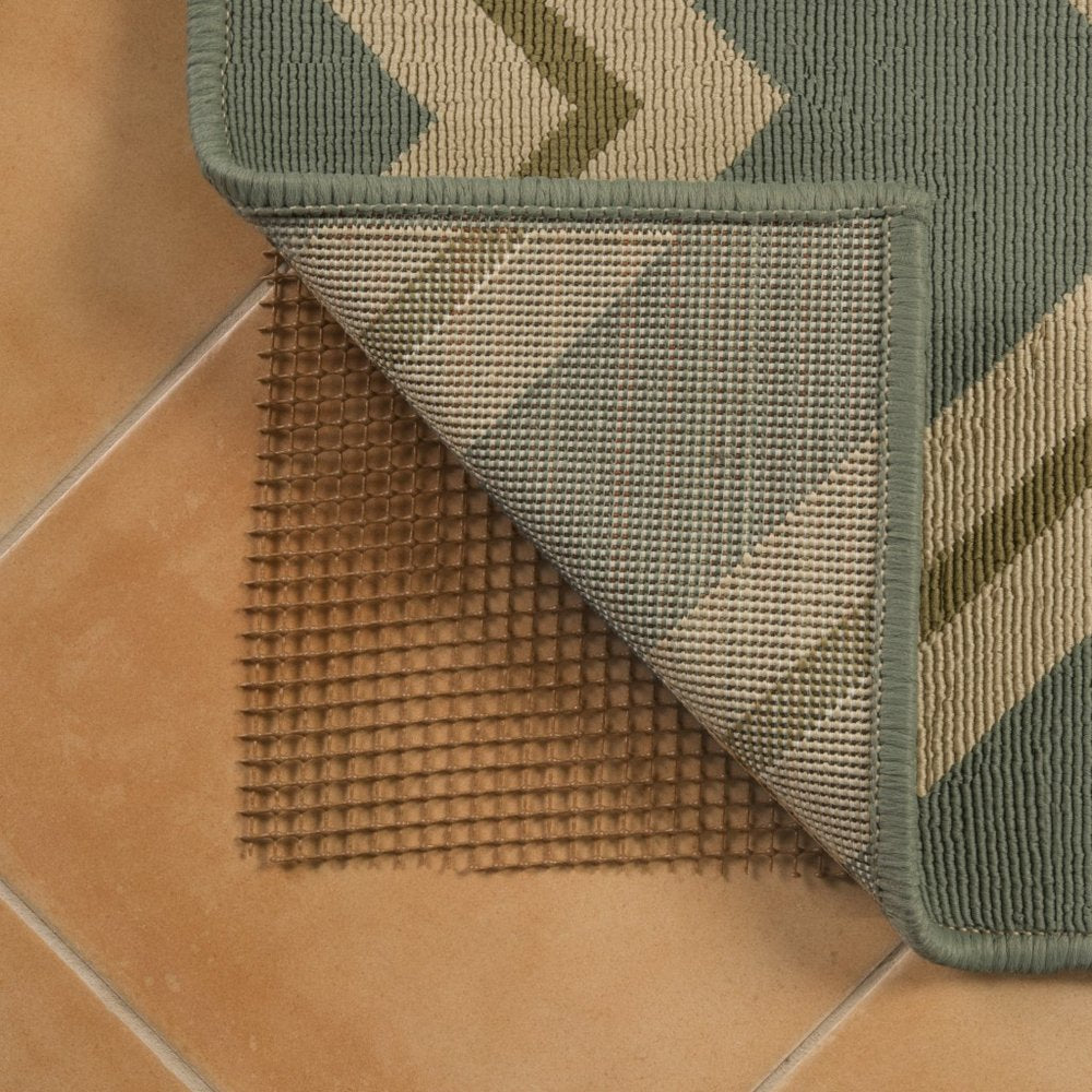 2' x 8' Brown Non Slip Indoor Outdoor Rug Pad HomeRoots