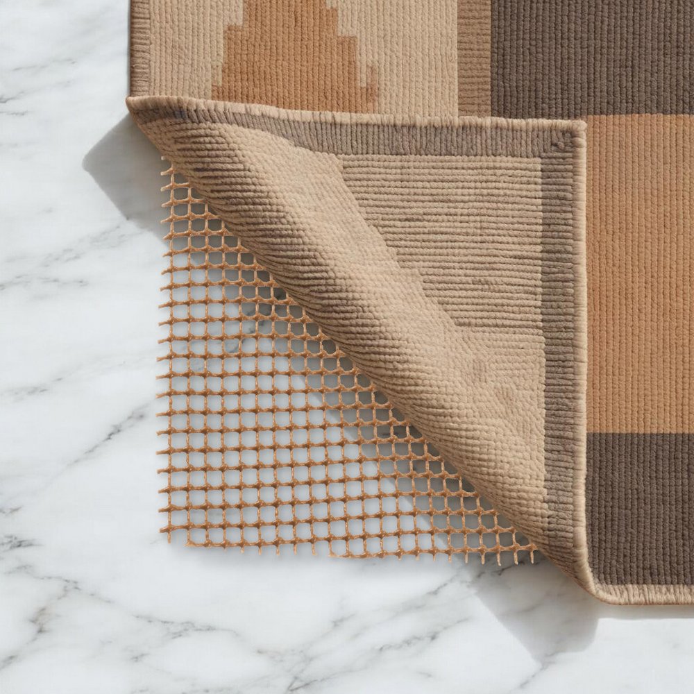 2' x 3' Brown Non Slip Indoor Outdoor Rug Pad HomeRoots