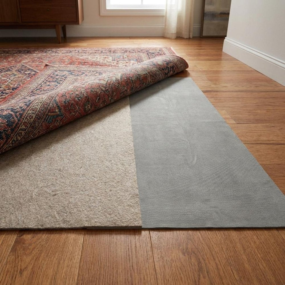 8' x 10' Gray Non Slip Rug Pad HomeRoots