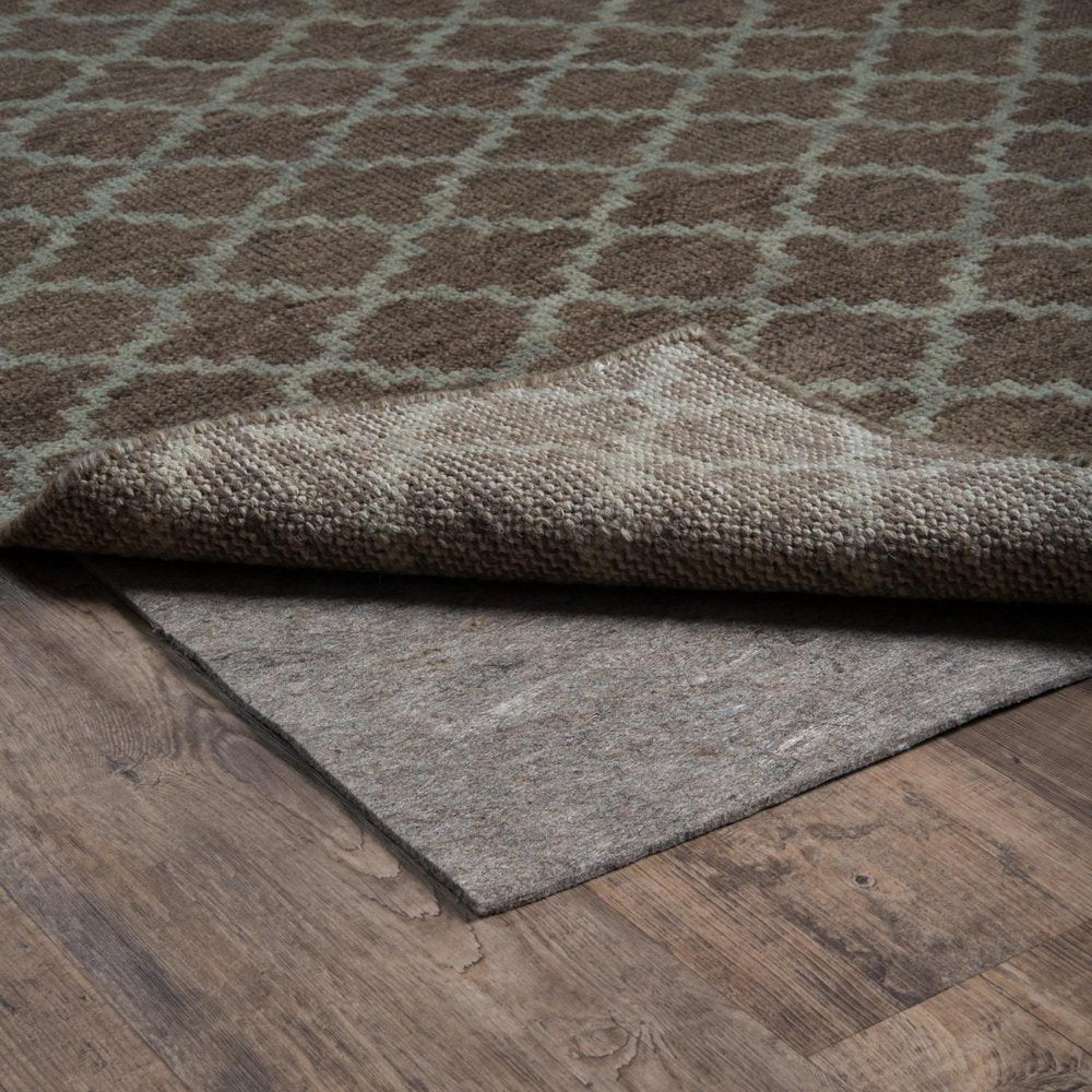 8' x 10' Gray Non Slip Rug Pad HomeRoots