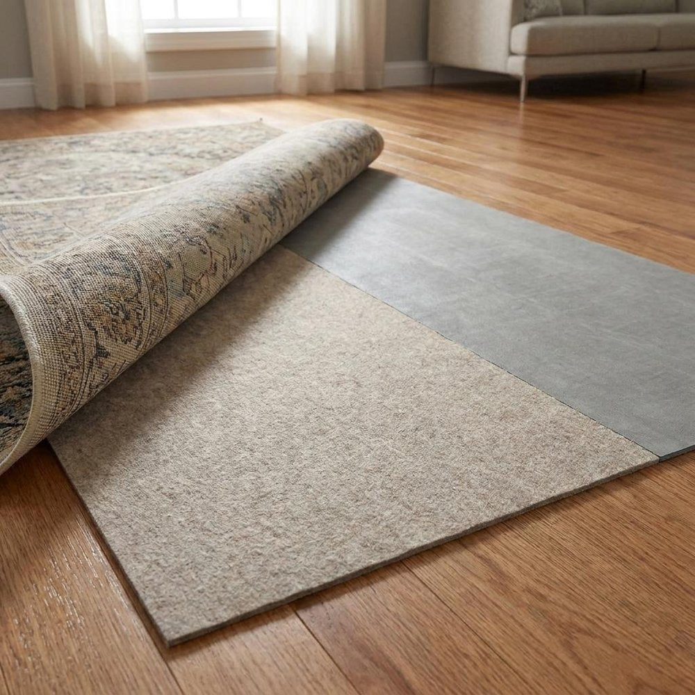 2' x 4' Gray Non Slip Rug Pad HomeRoots