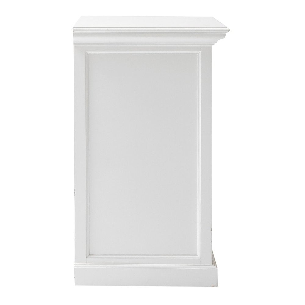 35" White Accent Cabinet With Two Drawers and Baskets HomeRoots