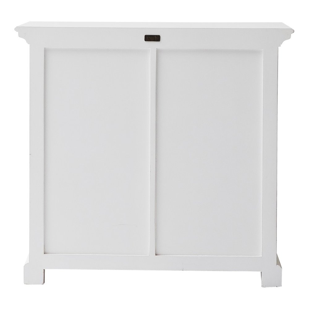 35" White Accent Cabinet With Two Drawers and Baskets HomeRoots