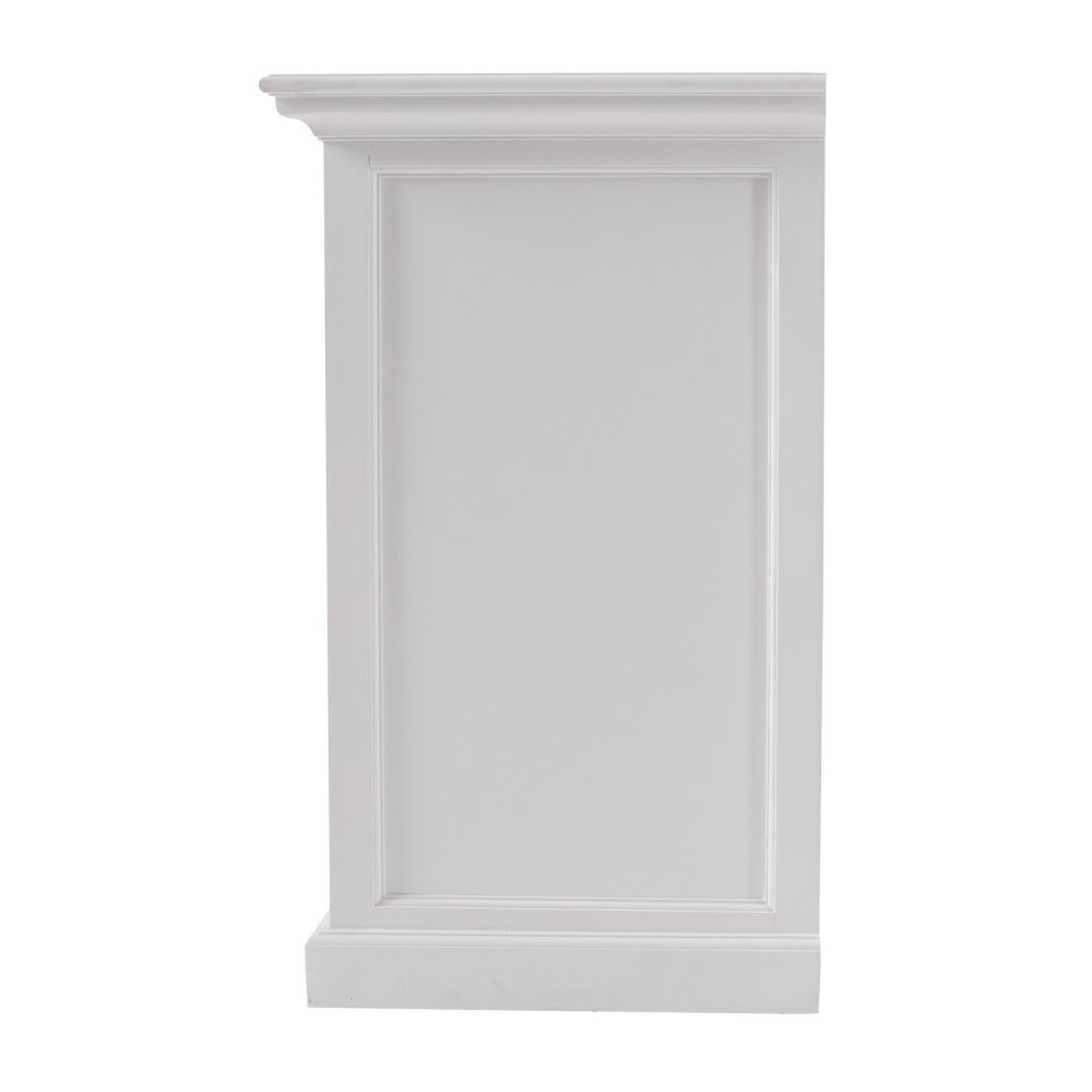 71" White Solid Wood Three Drawer Sideboard with Five Doors HomeRoots