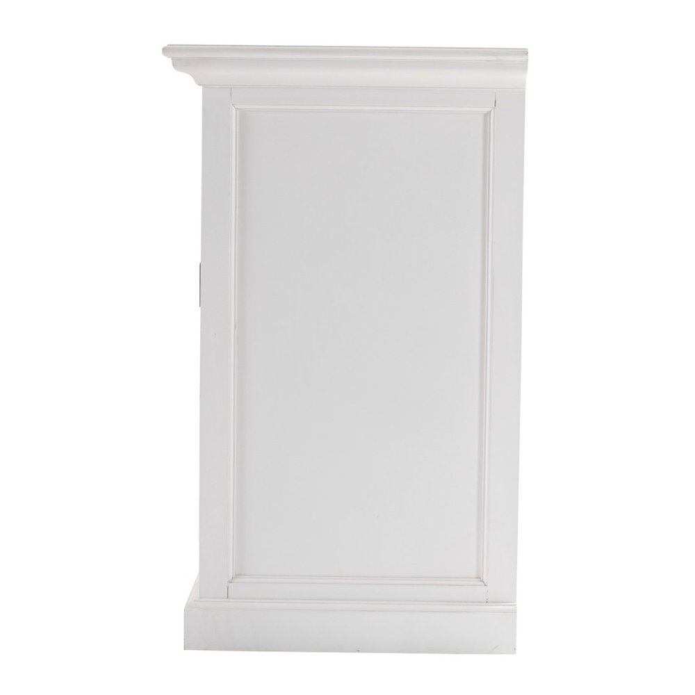 57" White Solid Wood Three Drawer Sideboard HomeRoots