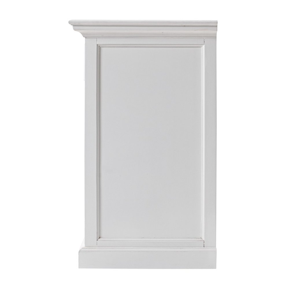 57" White Wood Two Drawer Buffet Table HomeRoots