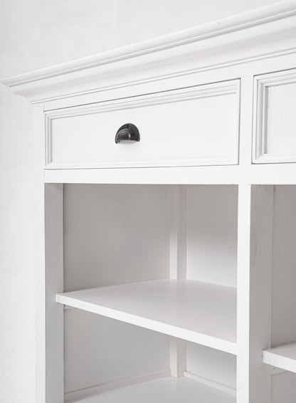 57" White Wood Two Drawer Buffet Table HomeRoots