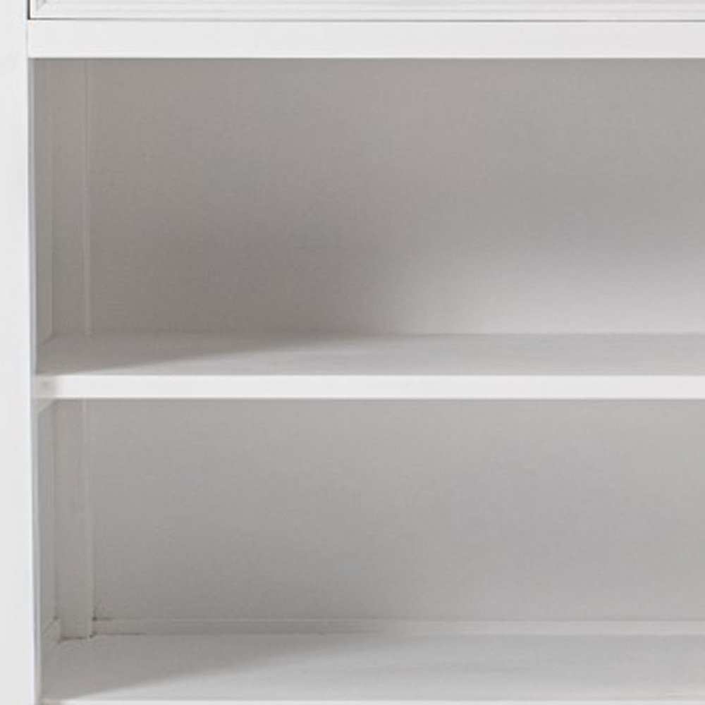 57" White Wood Two Drawer Buffet Table HomeRoots