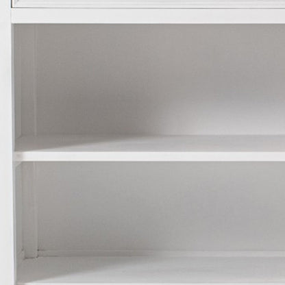 57" White Wood Two Drawer Buffet Table HomeRoots