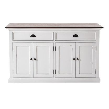 Modern Farmhouse Brown And White Buffet Server