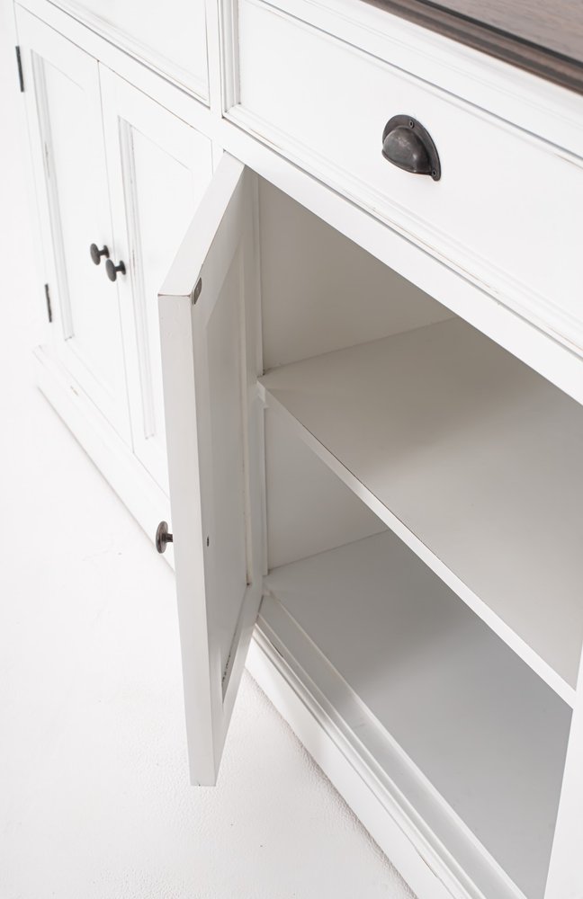 Modern Farmhouse Brown And White Buffet Server — view 5