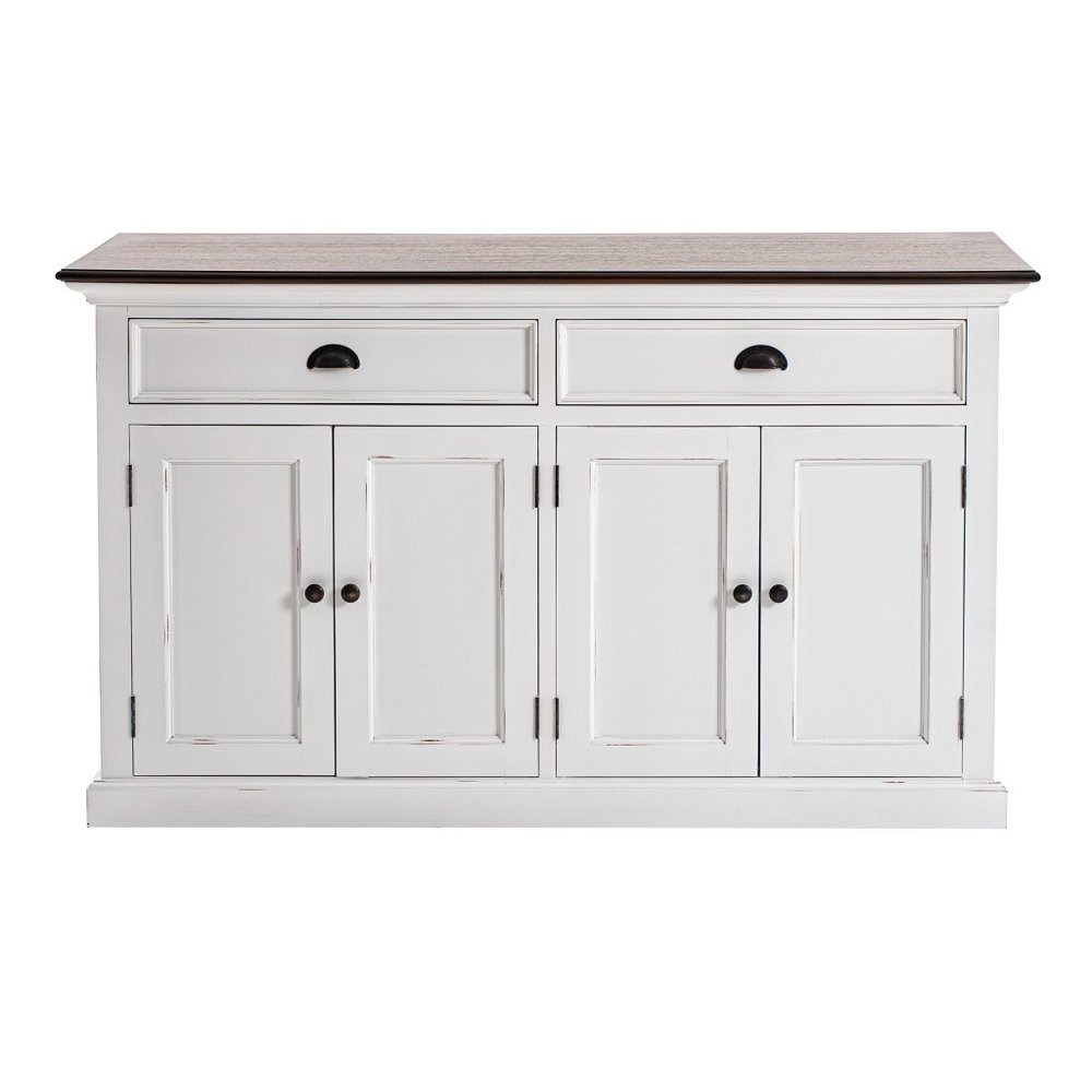 Modern Farmhouse Brown And White Buffet Server — view 7