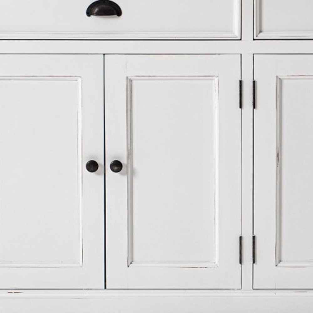 Modern Farmhouse Brown And White Buffet Server — view 8