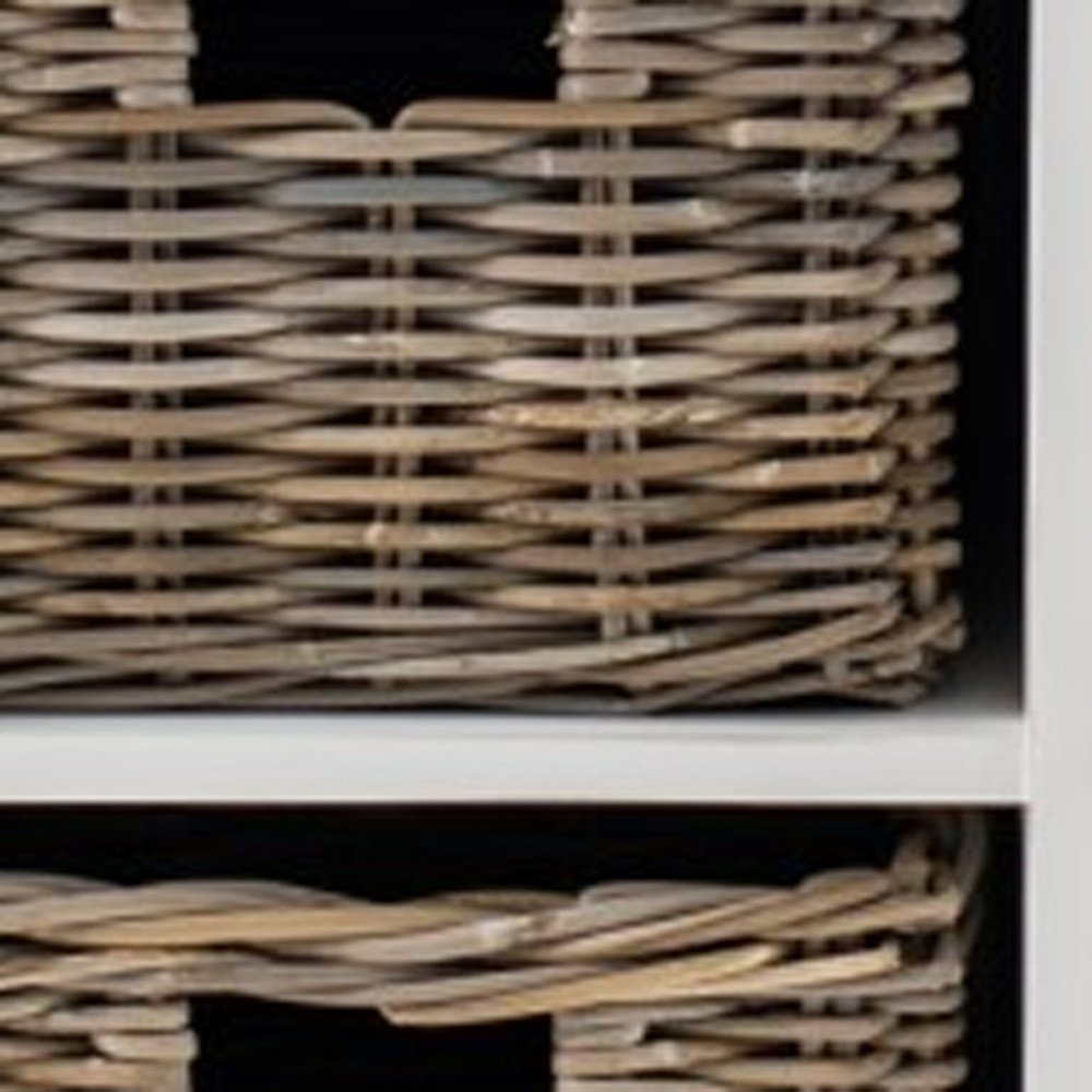 Modern Farmhouse Brown And White Large Accent Cabinet HomeRoots
