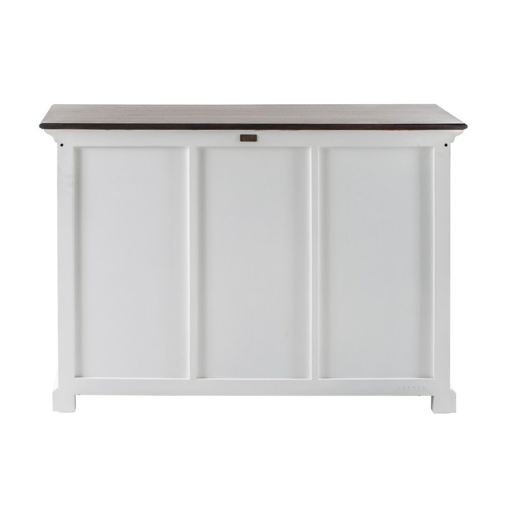 Modern Farmhouse Brown And White Large Accent Cabinet HomeRoots