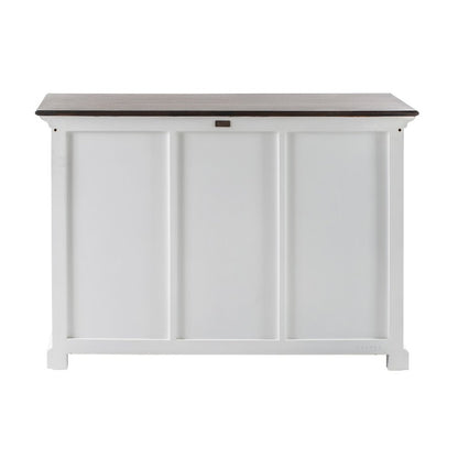 Modern Farmhouse Brown And White Large Accent Cabinet HomeRoots
