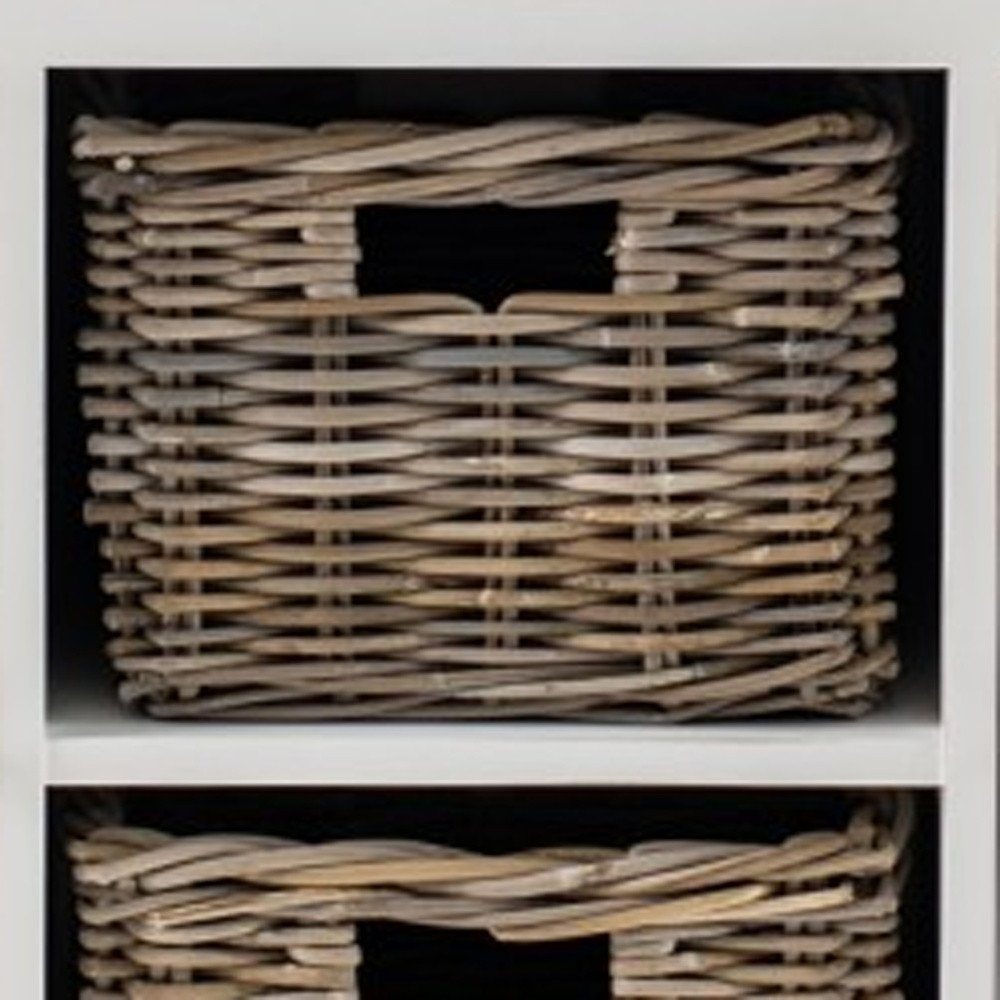 Modern Farmhouse Brown And White Large Accent Cabinet HomeRoots