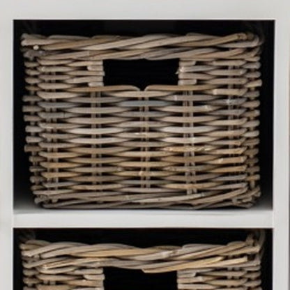 Modern Farmhouse Brown And White Large Accent Cabinet HomeRoots