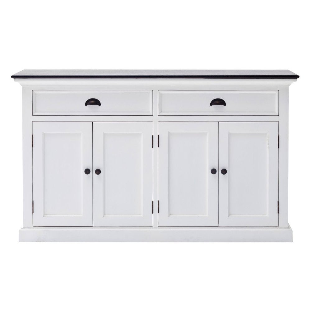 Modern Farmhouse Black And White Buffet Server — view 1