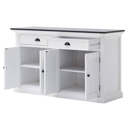 Modern Farmhouse Black And White Buffet Server