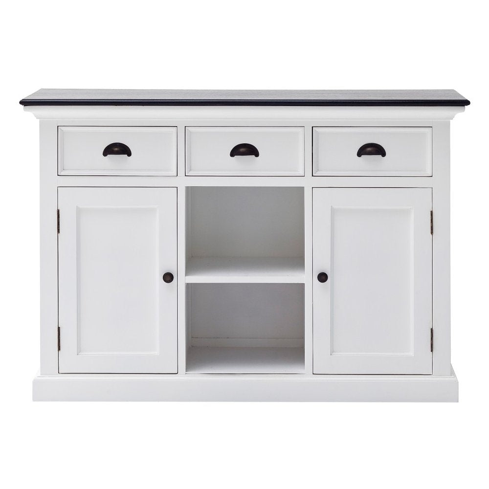 Modern Farmhouse Black And White Large Accent Cabinet HomeRoots