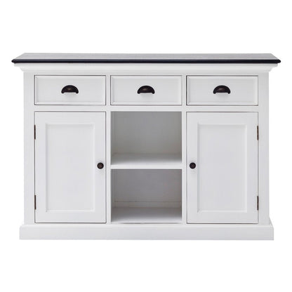 Modern Farmhouse Black And White Large Accent Cabinet HomeRoots