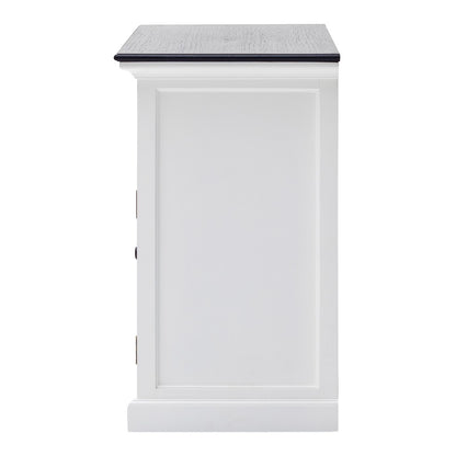 Modern Farmhouse Black And White Large Accent Cabinet