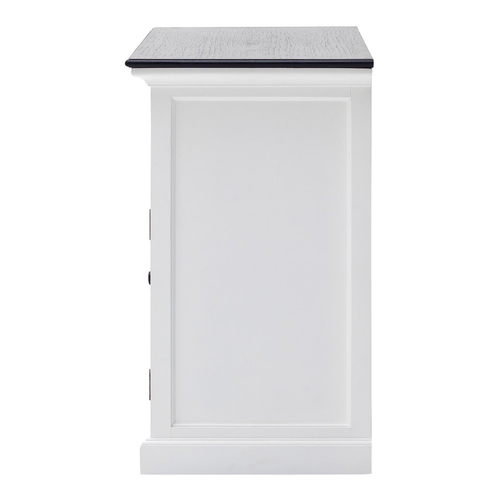 Modern Farmhouse Black And White Large Accent Cabinet — view 4