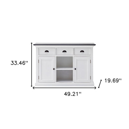 Modern Farmhouse Black And White Large Accent Cabinet HomeRoots