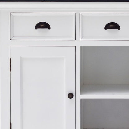 Modern Farmhouse Black And White Large Accent Cabinet HomeRoots
