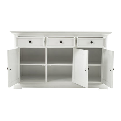 Modern Farm White Three Door Buffet Server