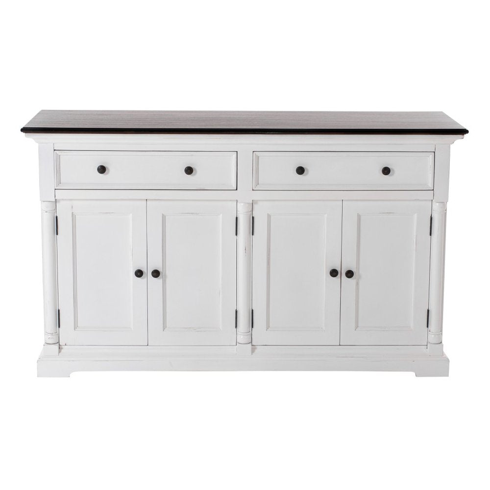 Modern Farm Brown And White Two Door Buffet Server — view 1