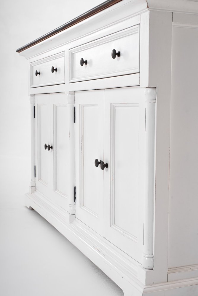 Modern Farm Brown And White Two Door Buffet Server — view 3